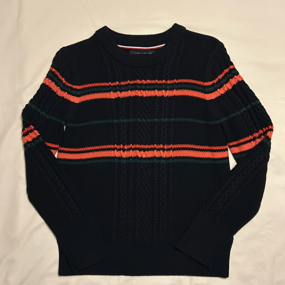 Tommy Hilfiger Long Sleeve Sweater Medium Navy Blue